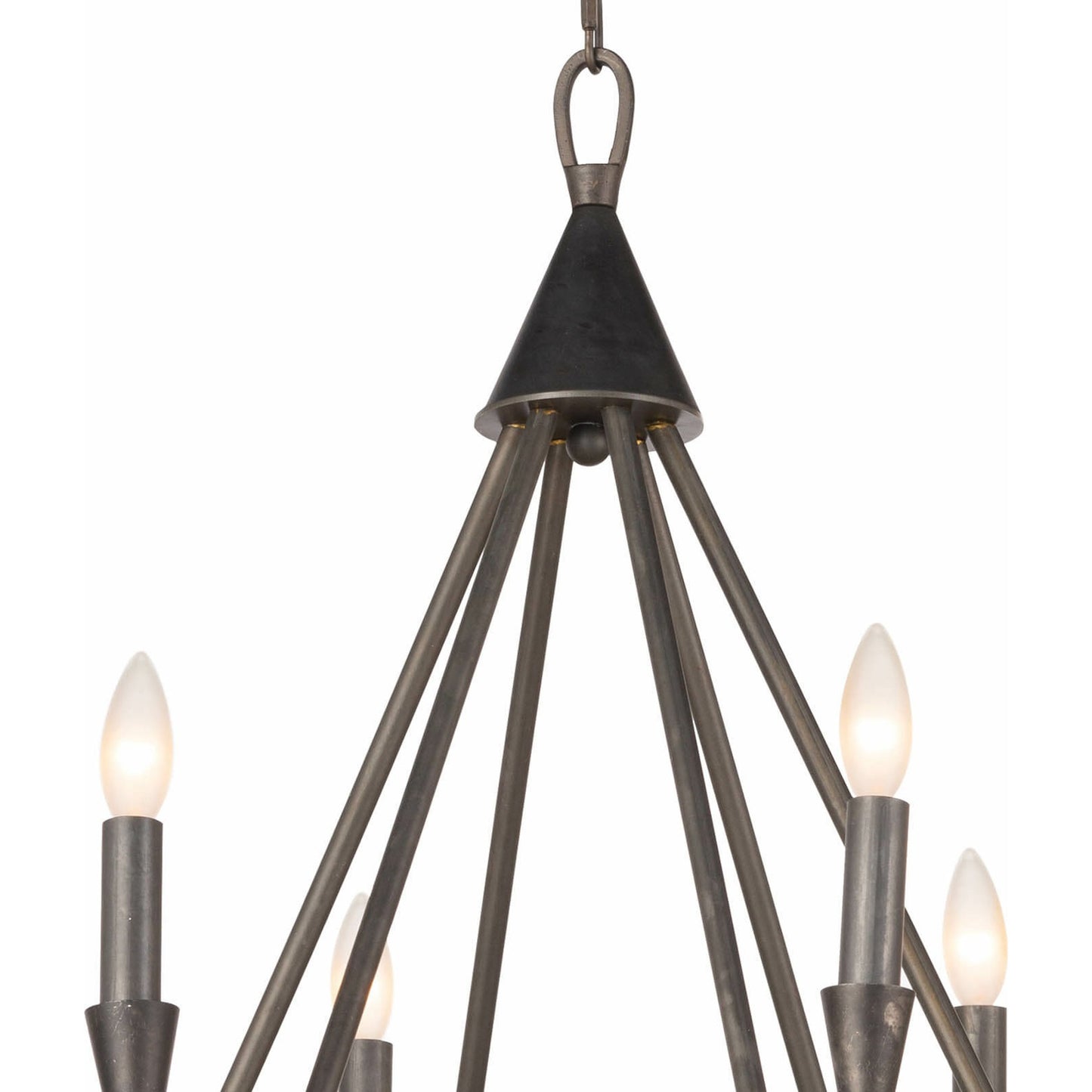 006 S-341696 | Additional Silo | Sierra Chandelier by Regina Andrew in ebony and blackened steel. Made from steel in a transitional style.