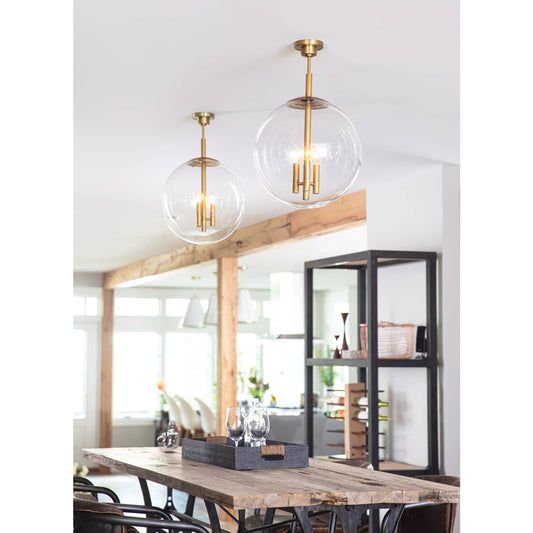 Cafe Pendant in Natural Brass by Regina Andrew in natural brass. Made from steel in a modern style.