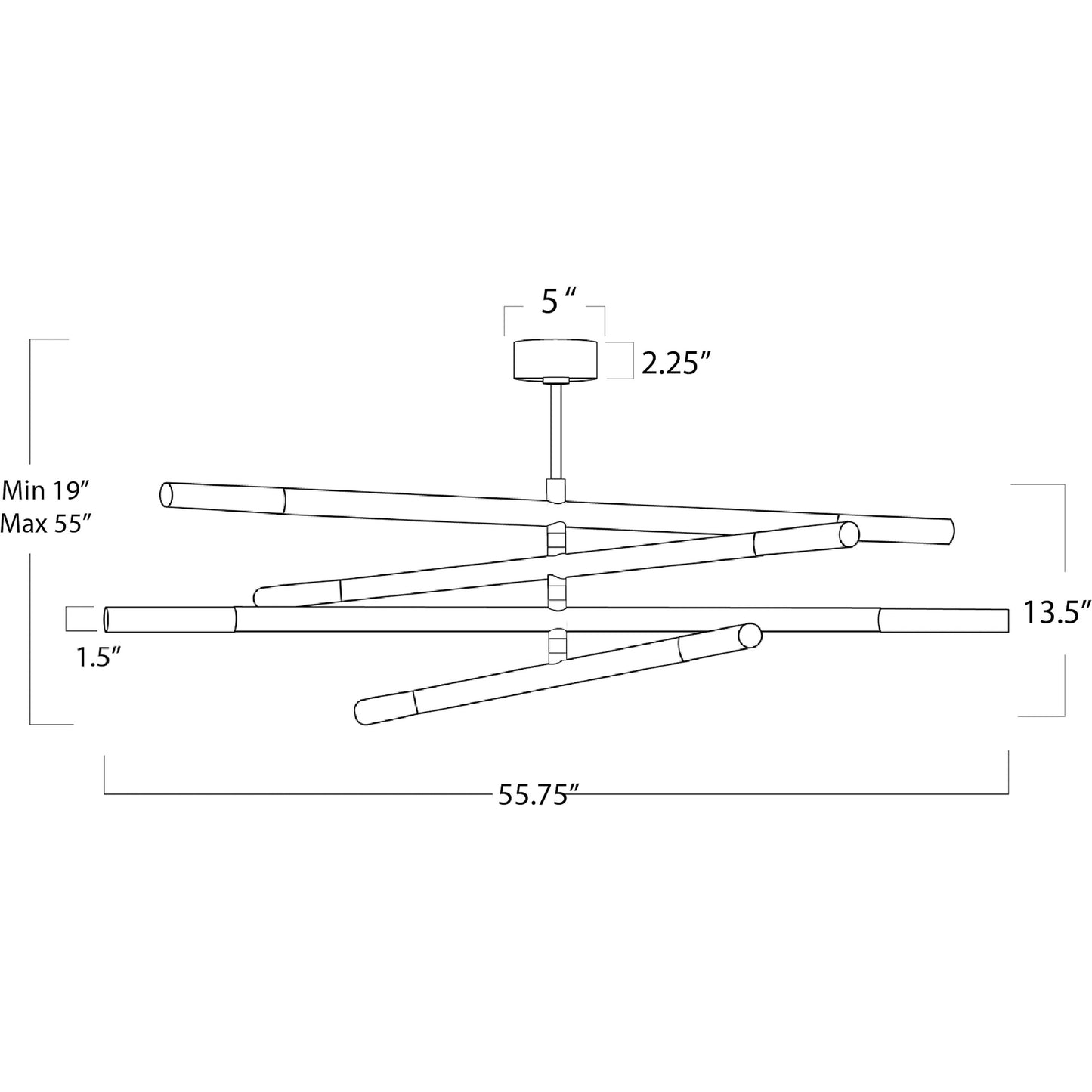 015 SI-1949176 | Unknown | Wick Chandelier by Regina Andrew. Made from steel in a modern style.