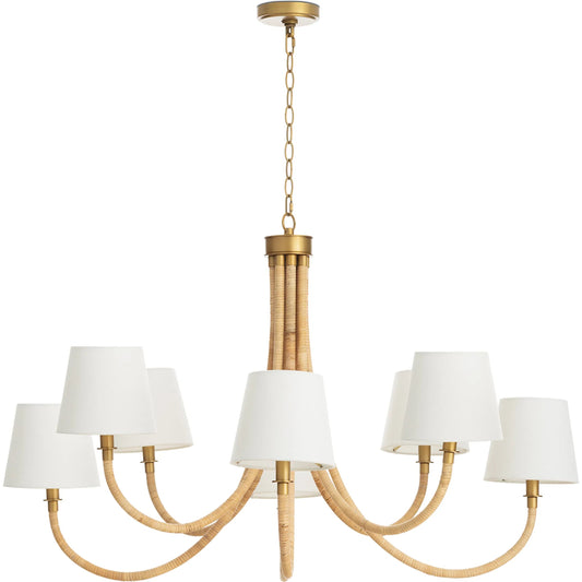 Treble Chandelier by Regina Andrew in brown and natural. Made from natural material in a modern style.