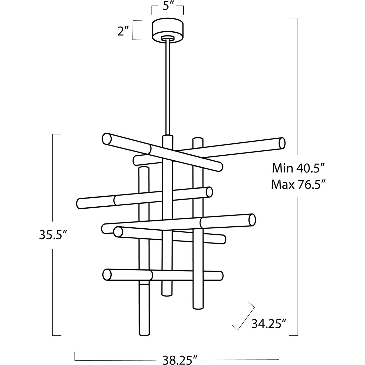004 SI-2134518 | Additional Silo | Cass Chandelier by Regina Andrew. Made from steel in a modern style.