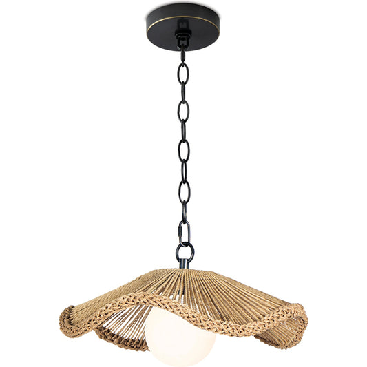 Provence Cafe Pendant by Regina Andrew. Made from rope in a cottage & farmhouse style.