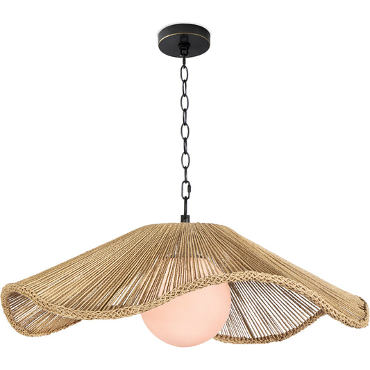 Provence Cafe Pendant by Regina Andrew. Made from rope in a cottage & farmhouse style.