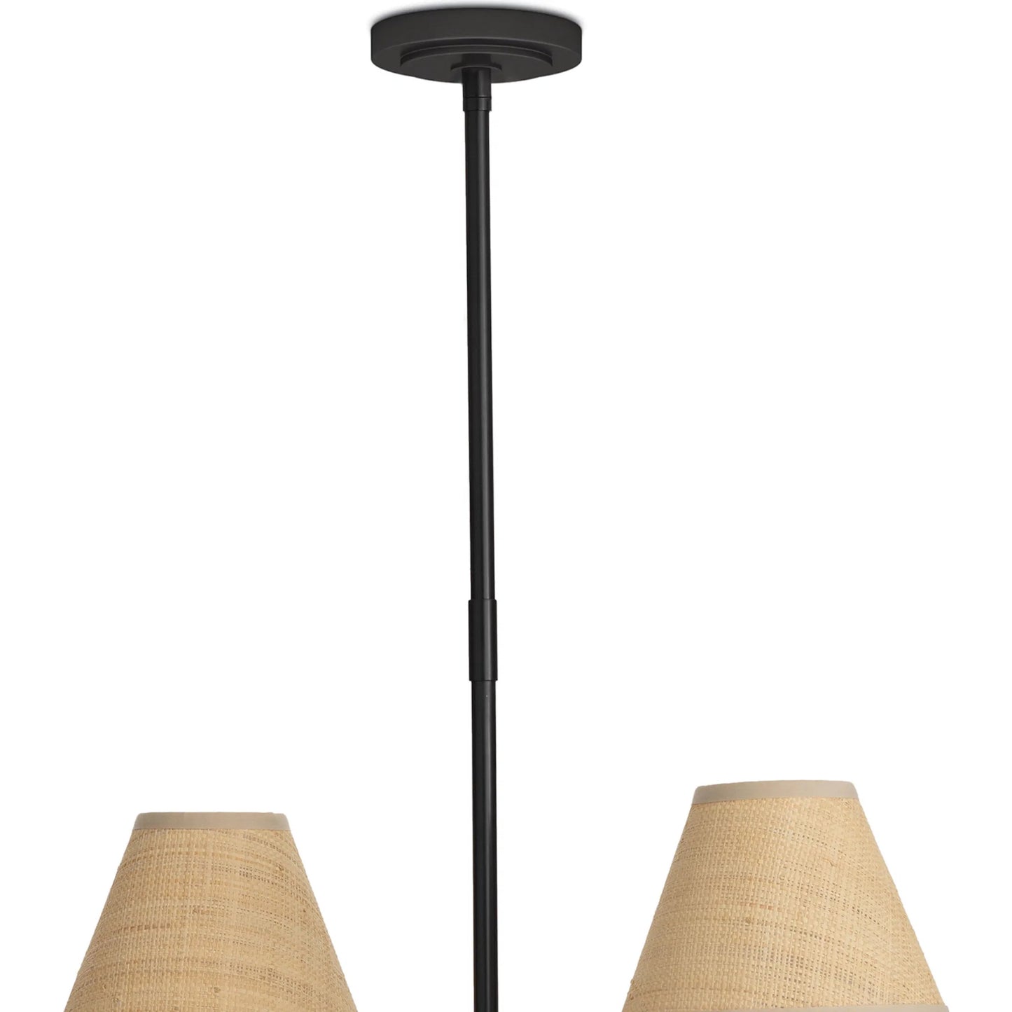 006 SI-2262733 | Closeup | Polly Metal Chandelier, Rattan by Regina Andrew. Made from steel in a modern style.