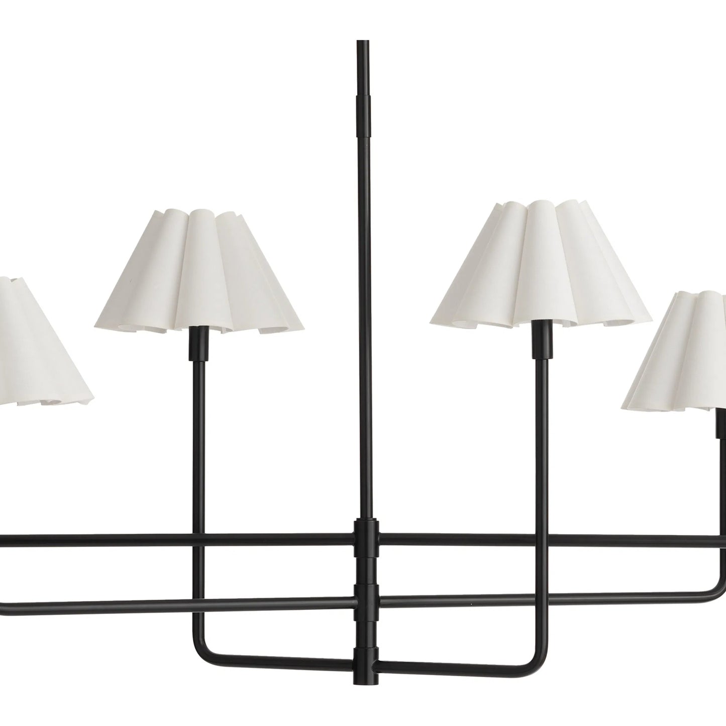 006 SI-2262735 | Closeup | Polly Metal Chandelier, White by Regina Andrew. Made from steel in a modern style.