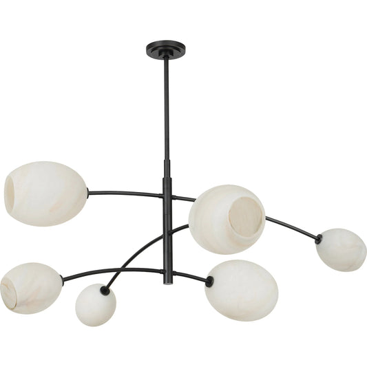 Artemis Chandelier, Alabaster by Regina Andrew. Made from glass in a modern style.