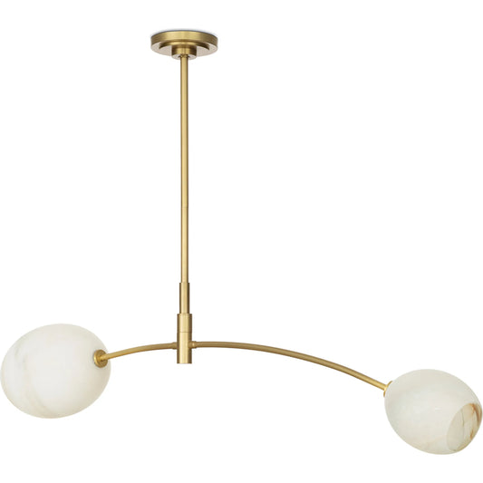 Artemis Double Pendant, Alabaster by Regina Andrew. Made from glass in a modern style.
