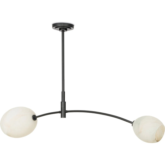 Artemis Double Pendant, Alabaster by Regina Andrew. Made from glass in a modern style.