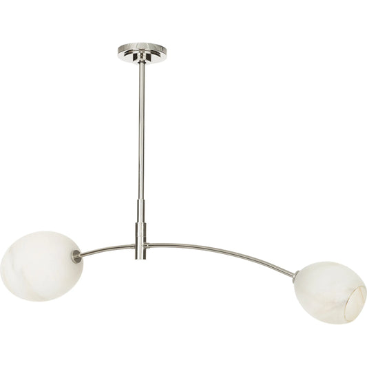 Artemis Double Pendant, Alabaster by Regina Andrew. Made from glass in a modern style.