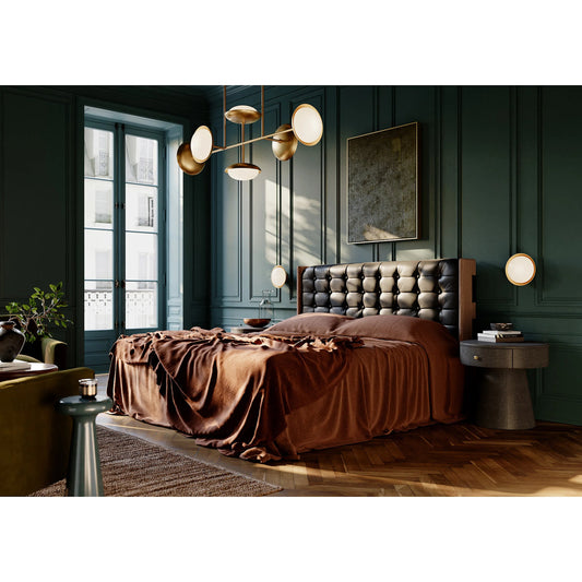 Bond Linear Chandelier by Regina Andrew in brass and natural brass. Made from steel in a unique style.