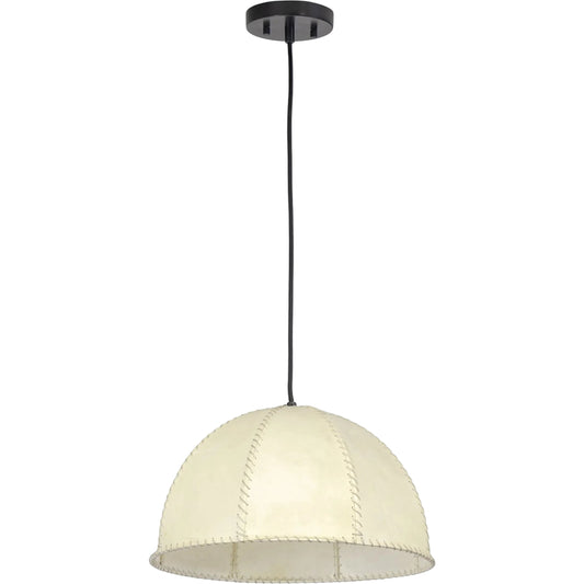 003 SI-2629007 | Primary Silo | Stevie Vellum Pendant by Regina Andrew in neutral and natural. Made from leather in a unique style.