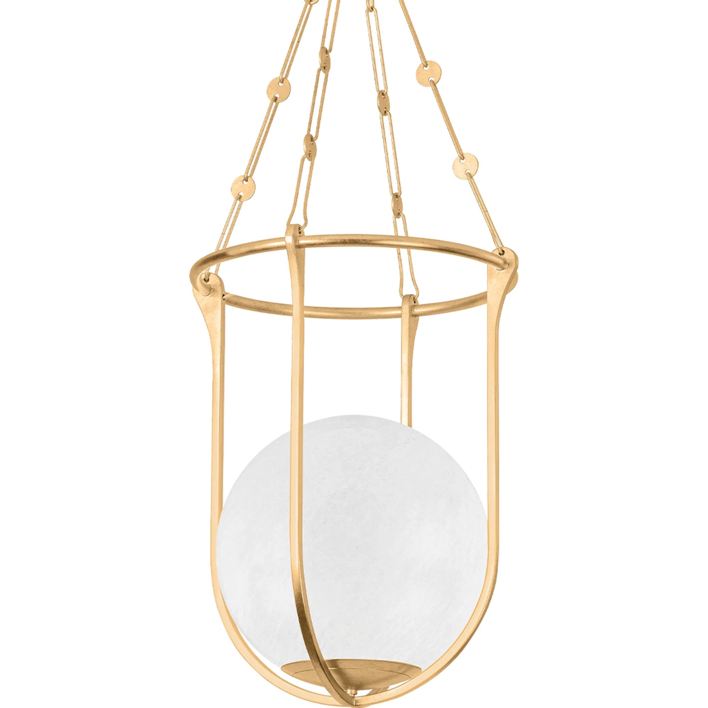 002 SI-2335924 | Primary Silo | Verbank Lantern by Hudson Valley in vintage gold leaf. Made from iron, steel in a modern style.