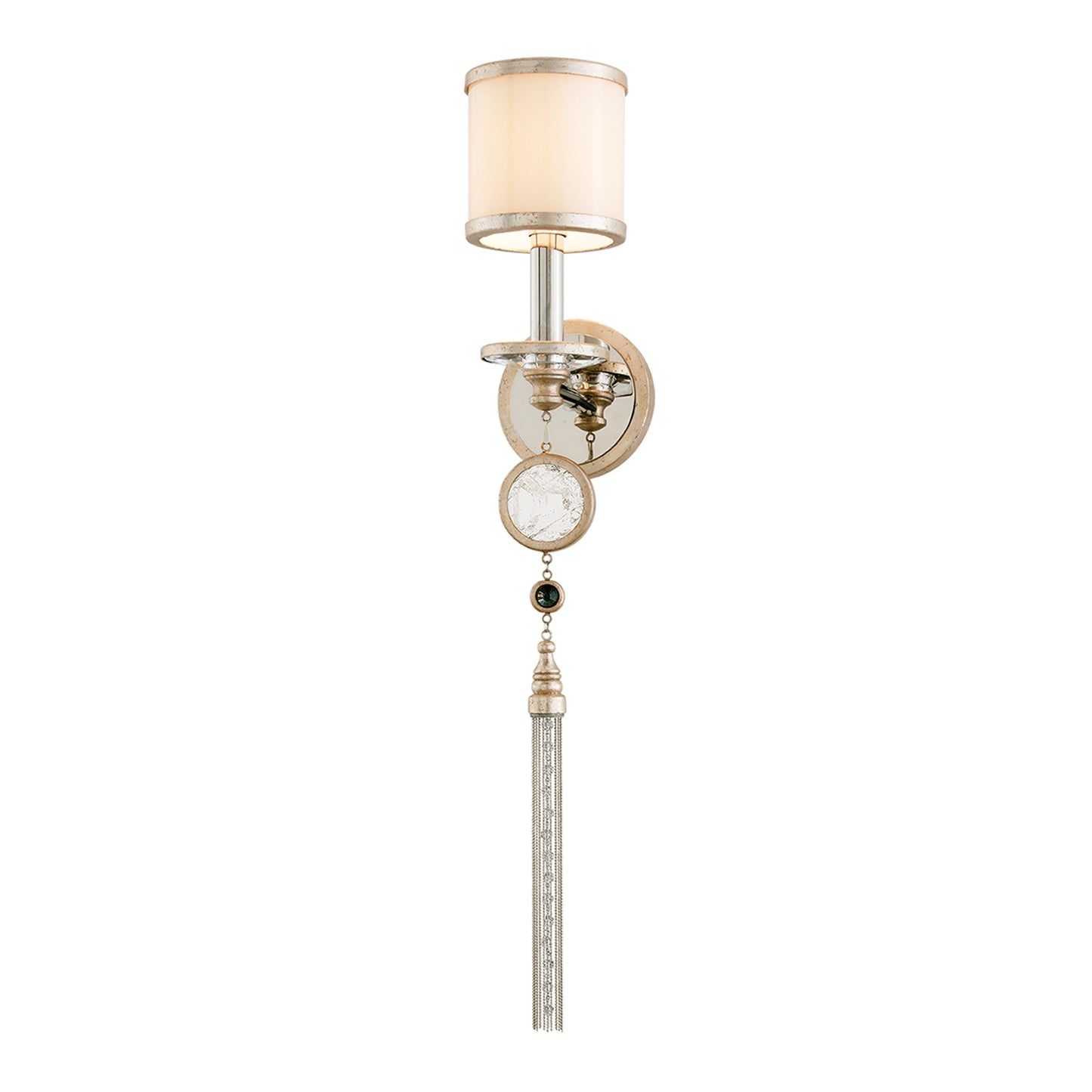 002 SI-2072648 | Additional Silo | Bliss Wall Sconce by Corbett in topaz leaf. Made from hand worked iron in a modern style.