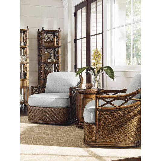 Diamond Cove Swivel Chair by Tommy Bahama Home. Made from unique in a coastal style.