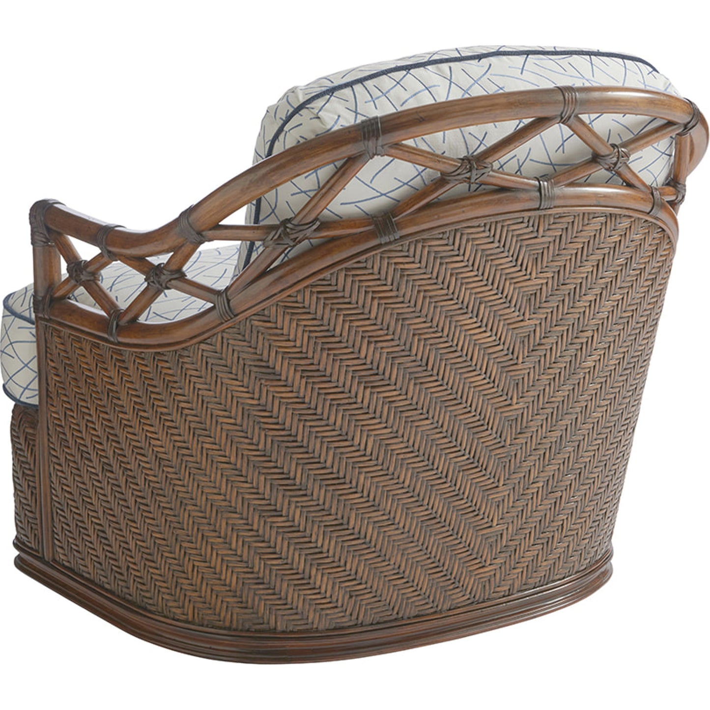 002 SR-836063 | Additional Silo | Diamond Cove Swivel Chair by Tommy Bahama Home in sea mist. Made from unique in a coastal style.