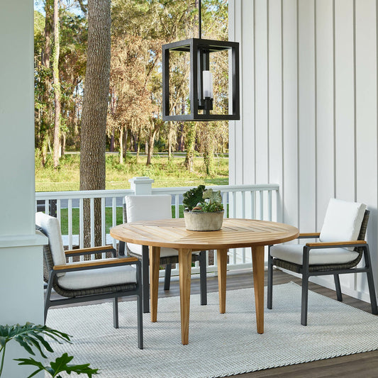 Montecito Outdoor Lantern by Regina Andrew in black. Made from iron in a modern style.