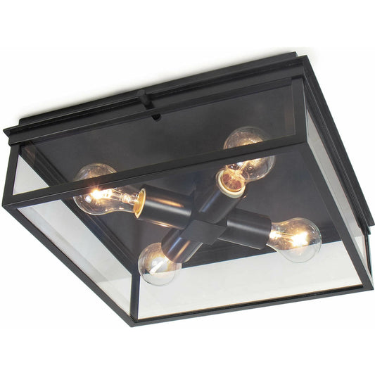 Sydney Flush Mount by Regina Andrew in black. Made from glass in a modern style.