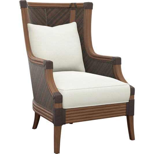 001 SI-2371138 | Primary Silo | Rum Beach Chair by Tommy Bahama Home in brown. Made from bamboo, rattan, fabric in a traditional style.