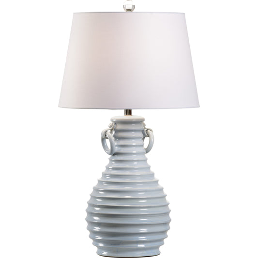 001 SR-782685 | Primary Silo | Bugello Lamp by Wildwood in light blue glaze. Made from ceramic in a transitional style.