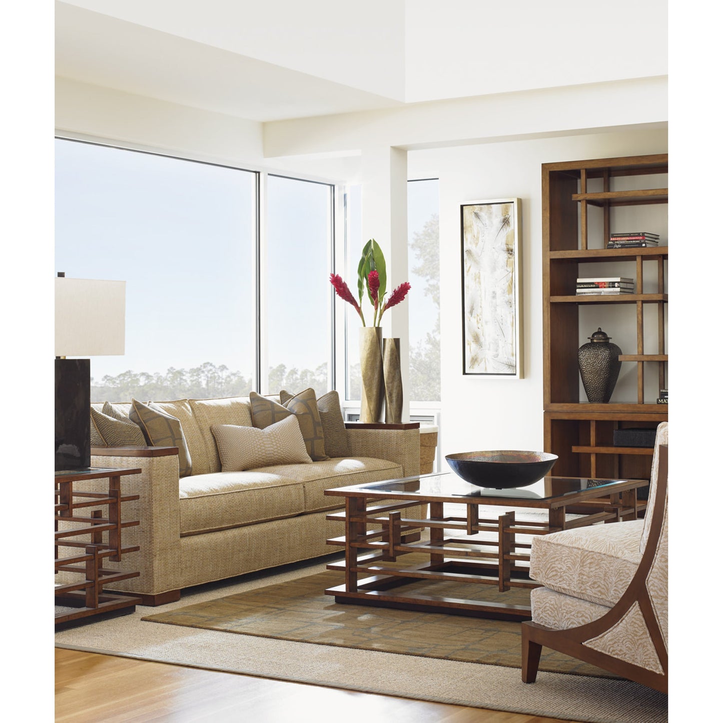 009 SR-836298 | Lifestyle | Nobu Square Cocktail Table by Tommy Bahama Home. Made from unique in a modern style.