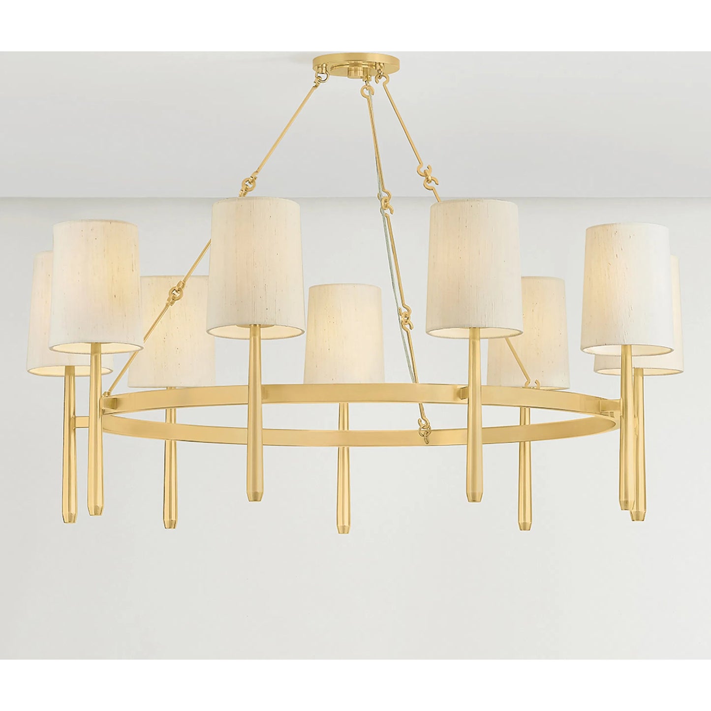 005 SI-2374253 | Additional Silo | Bridgeton Chandelier by Hudson Valley in aged brass. Made from steel in a traditional style.