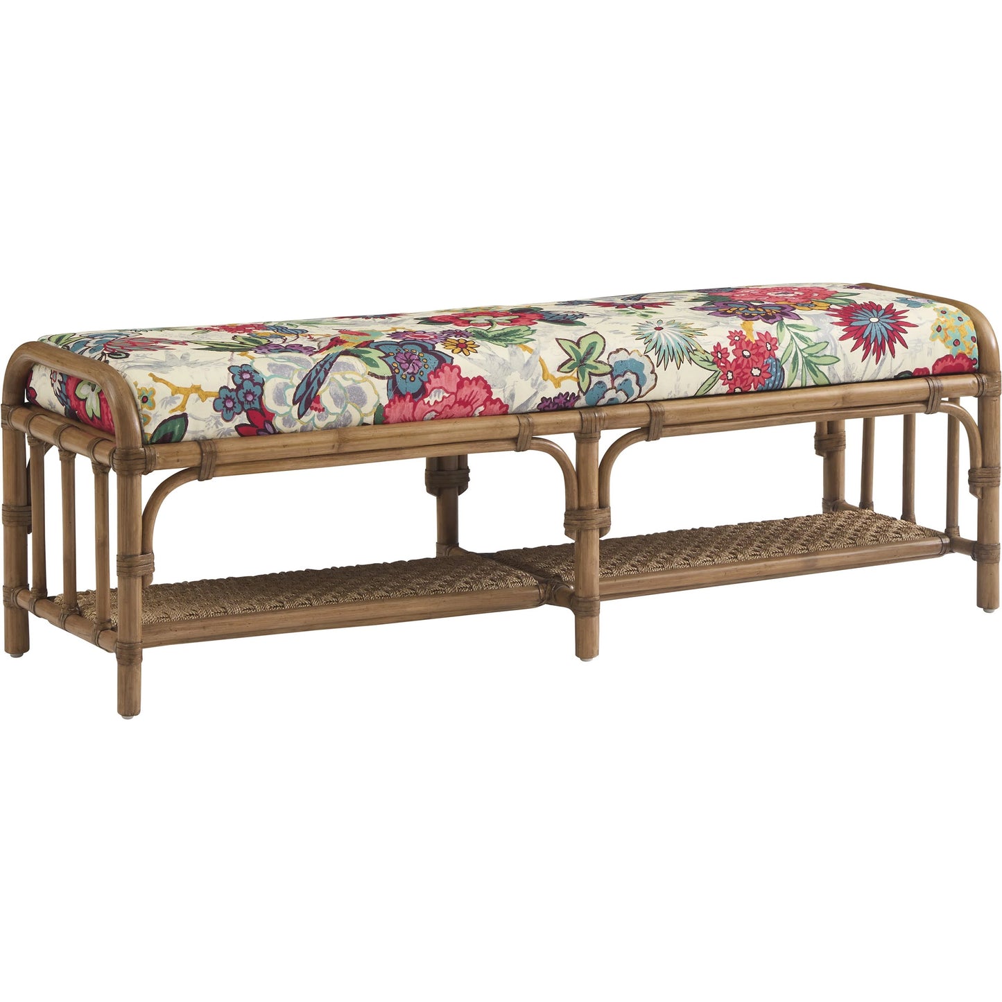 001 SI-2371146 | Primary Silo | Doral Floral Bench by Tommy Bahama Home. Made from unique in a unique style.