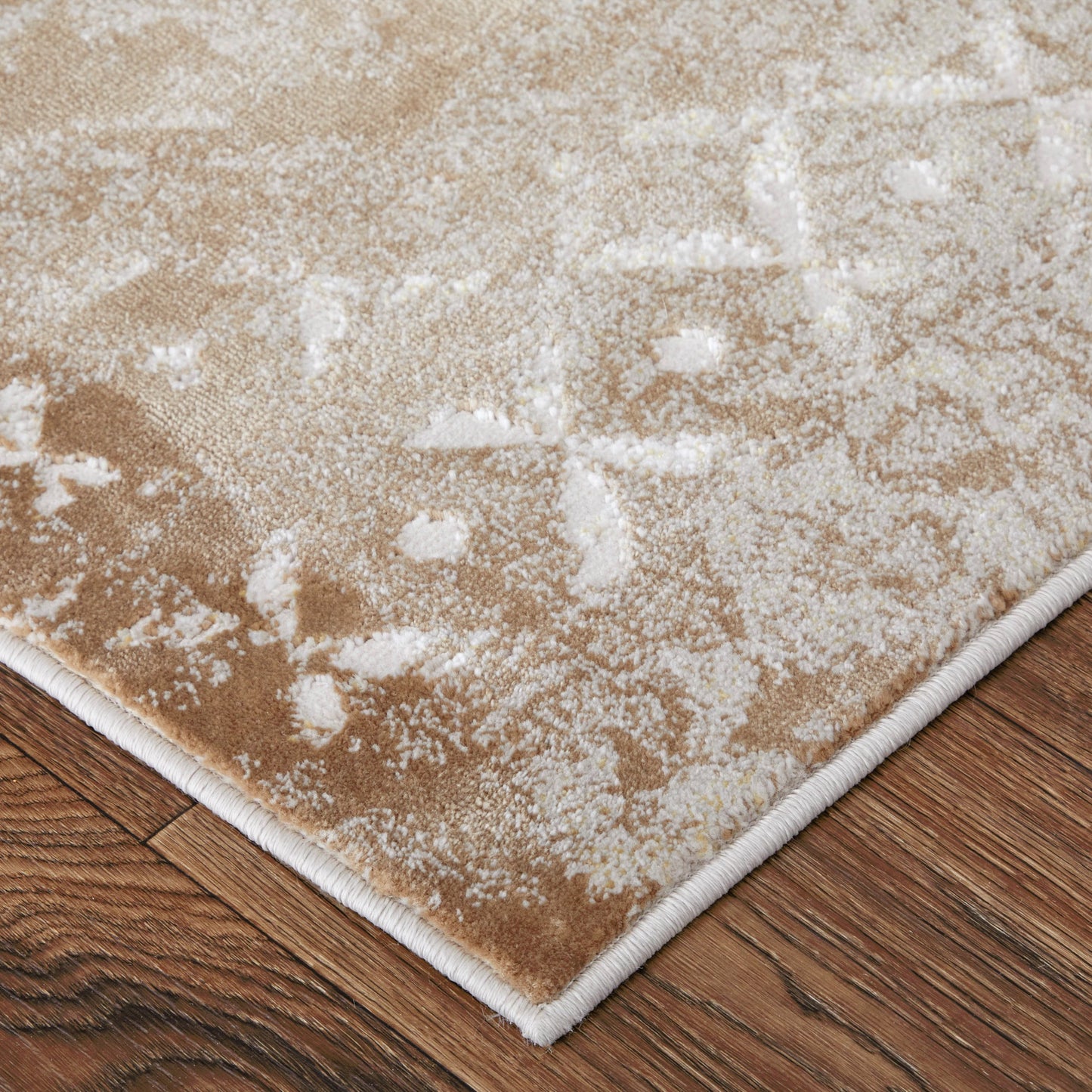 002 SI-2158668,SI-2158669,SI-2158670,SI-2158671,SI-2158672,SI-2158673 | Closeup | Waldor Rug - 73539NCF by Feizy in brown, tan, ivory. Made from polypropylene, polyester in a unique style.
