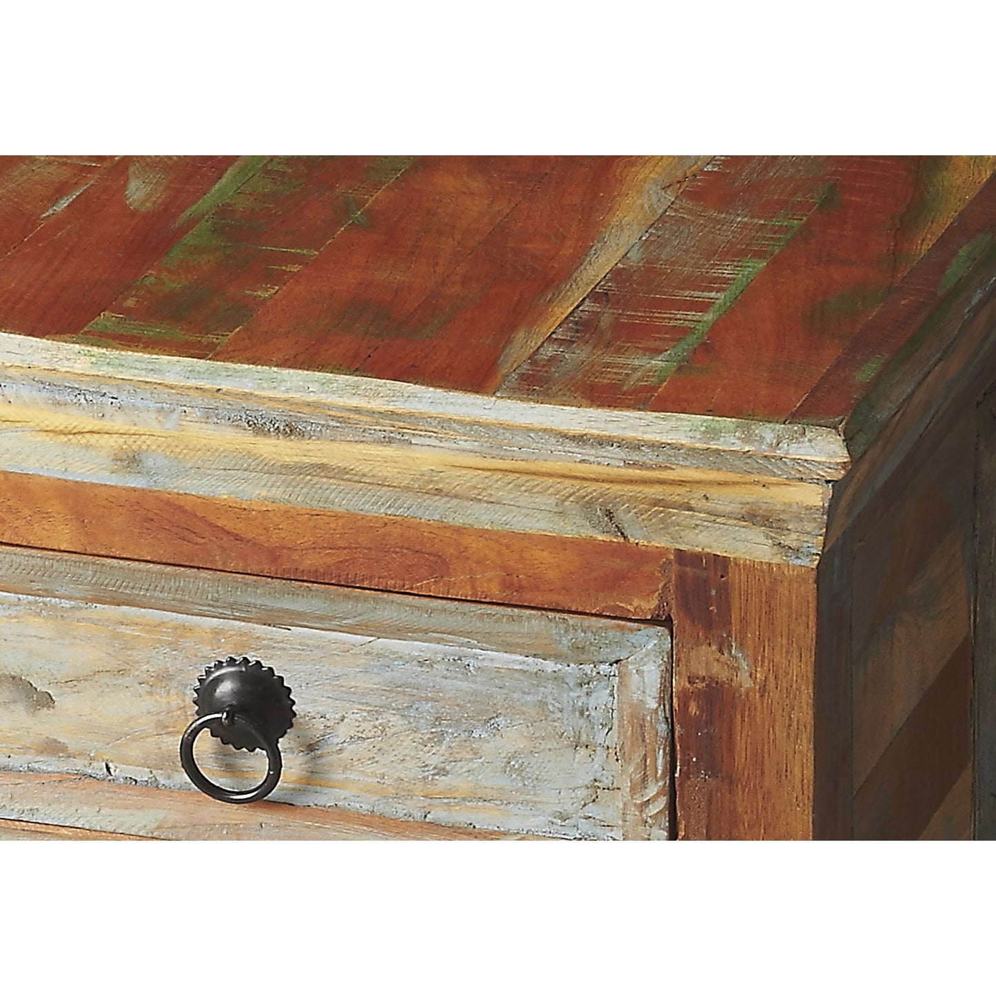002 O-BUTLER-1837290 | Additional Silo | Arya Rustic Accent Chest by Butler Specialty Company in assorted and artifacts. Made from assorted old collected, re-cycled wood in a cottage & farmhouse style.