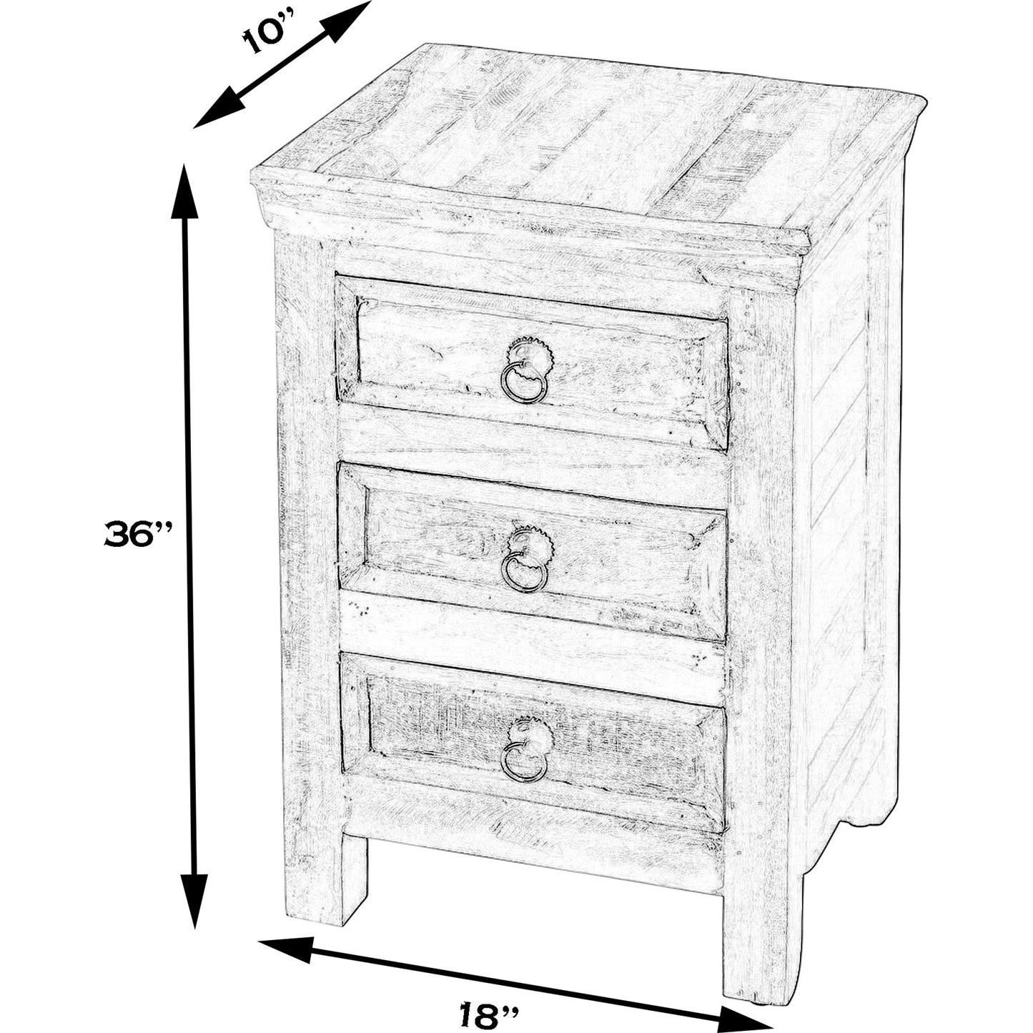 005 O-BUTLER-1837290 | Additional Silo | Arya Rustic Accent Chest by Butler Specialty Company in assorted and artifacts. Made from assorted old collected, re-cycled wood in a cottage & farmhouse style.