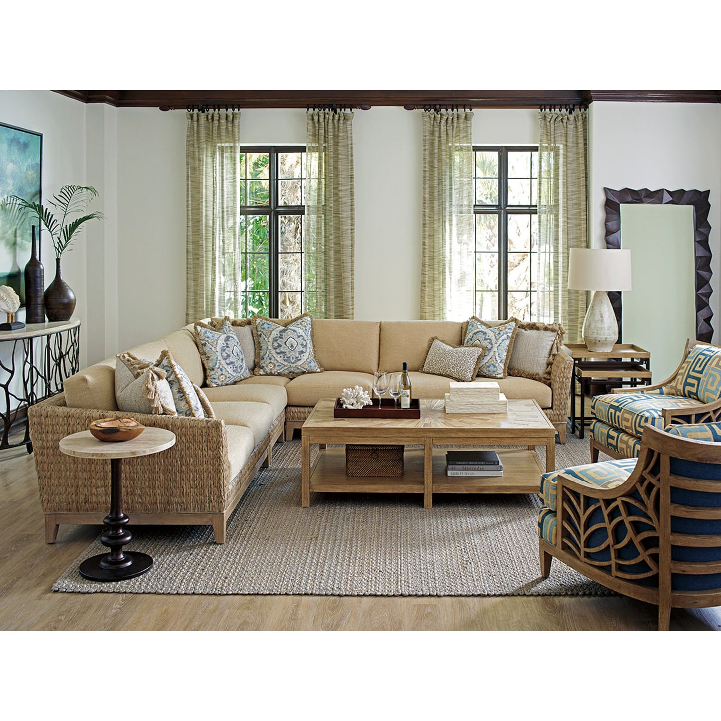 003 SR-835988 | Lifestyle | Brisbane Sectionional by Tommy Bahama Home. Made from unique in a coastal style.