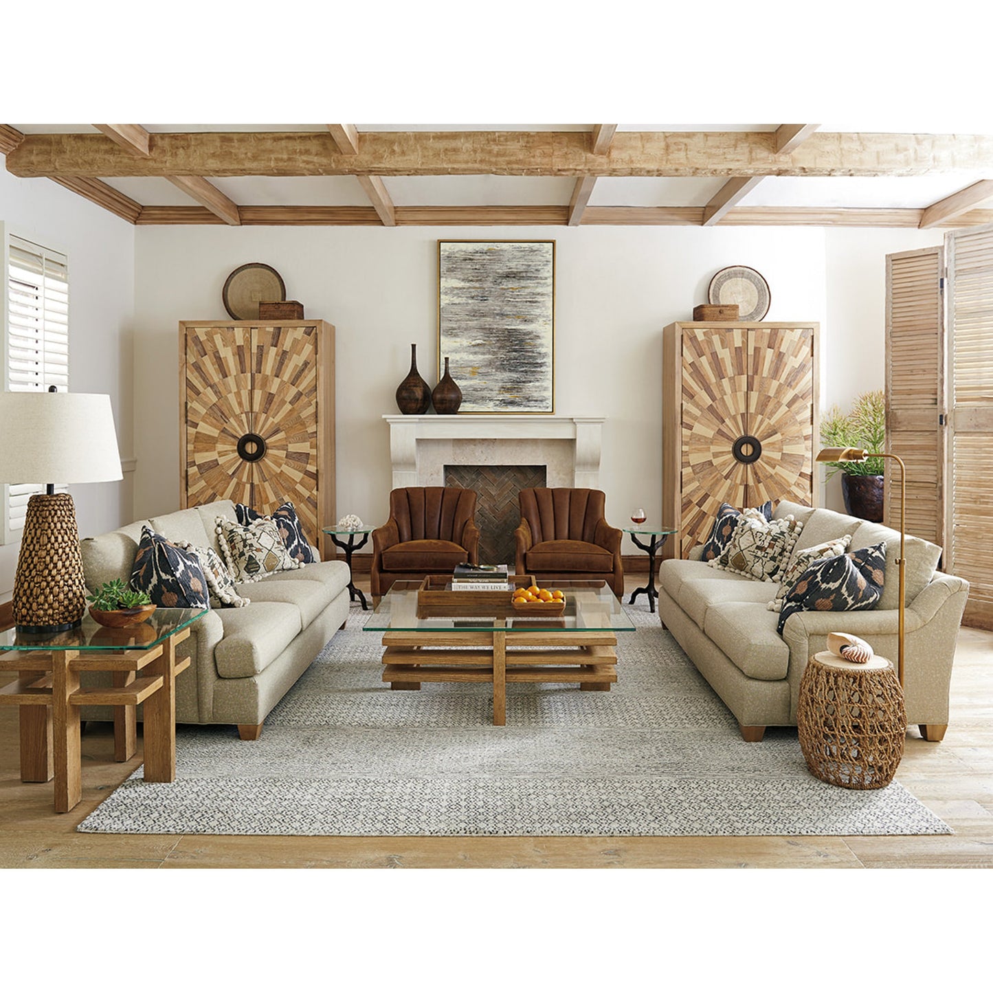 005 SR-836230 | Lifestyle | Madrid Woven Accent Table by Tommy Bahama Home. Made from unique in a coastal style.