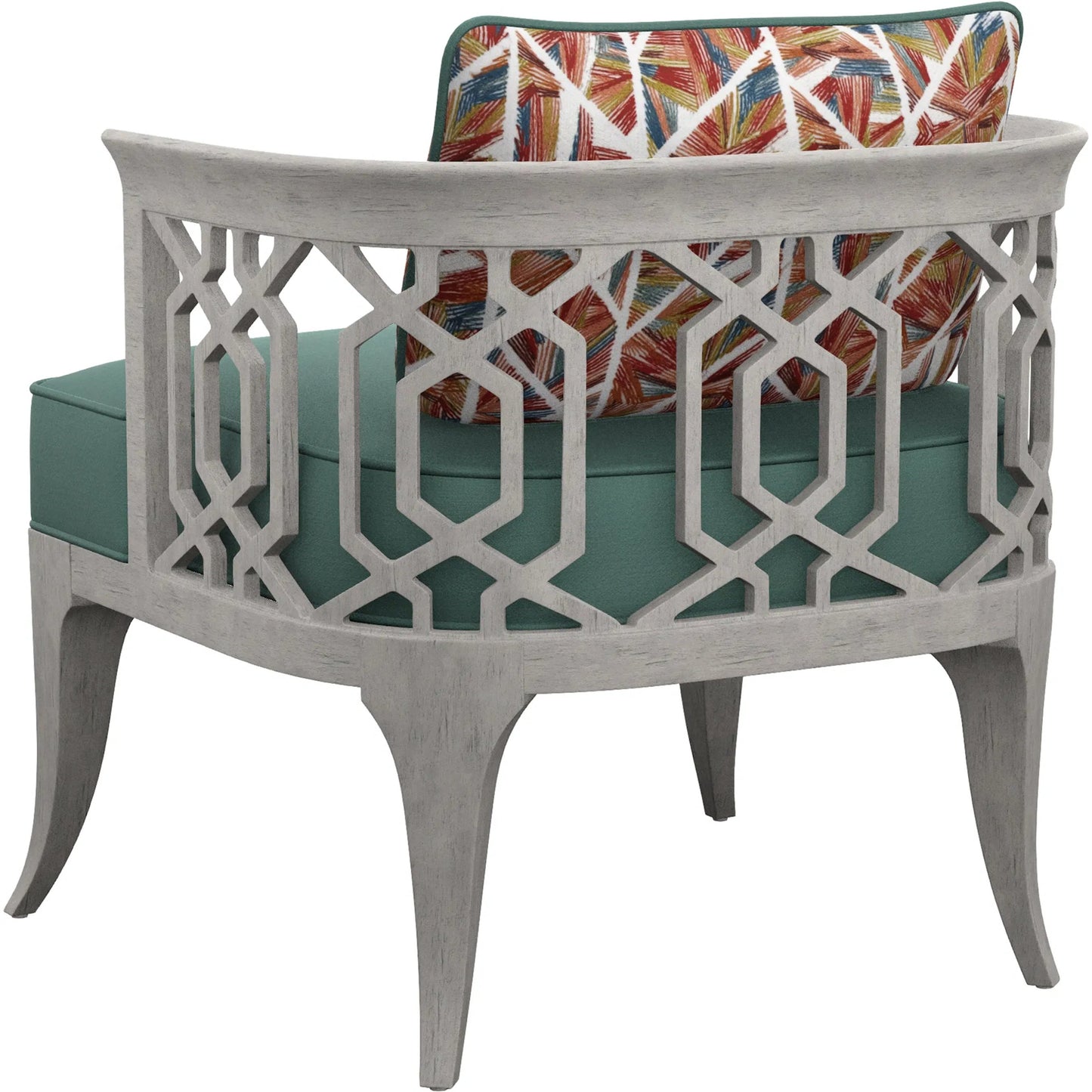 004 SI-2540516 | Additional Silo | Gatewick Chair by Lexington in gray. Made from mahogany, fabric in a traditional style.