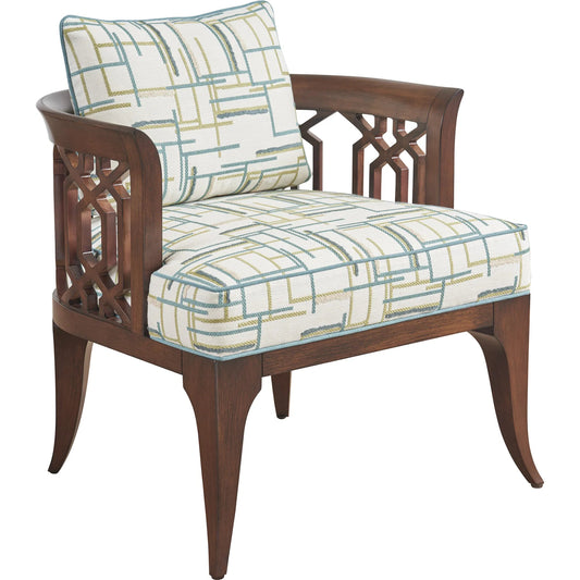 000 SI-2371148 | Primary Silo | Gatewick Chair by Lexington in gray. Made from mahogany, fabric in a traditional style.