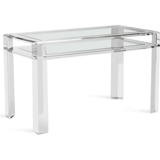 001 S-260221 | Primary Silo | Surrey Desk by Interlude Home in clear, clear glass. Made from acrylic, glass in a modern style.