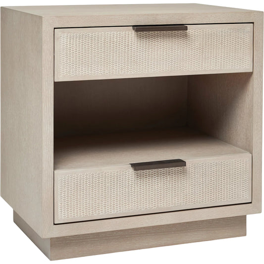 001 SI-2531112 | Primary Silo | Holmes Bedside by Interlude Home in cliffside, vintage bronze. Made from oak, rattan, metal in a unique style.