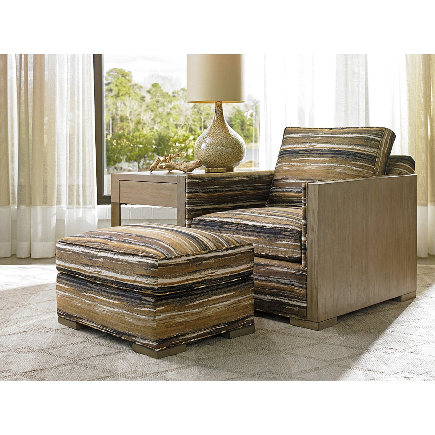 003 SR-835303 | Lifestyle | Delshire Chair by Lexington in noveau taupe. Made from unique in a modern style.