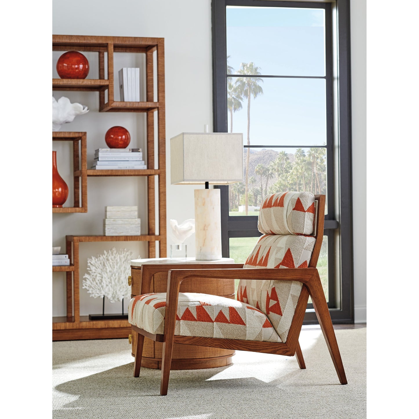 008 SI-1823495 | Lifestyle | Banning Raffia Lamp Table by Tommy Bahama Home. Made from unique in a transitional style.