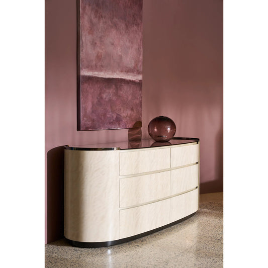 Muse Dresser by Caracole in nebulous, dark chocolate, deep bronze. Made from unique in a transitional style.
