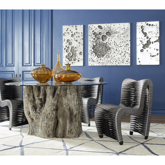 Splotch Wall Art II by Phillips Collection in silver and silver leaf. Made from resin in a eclectic & global style.