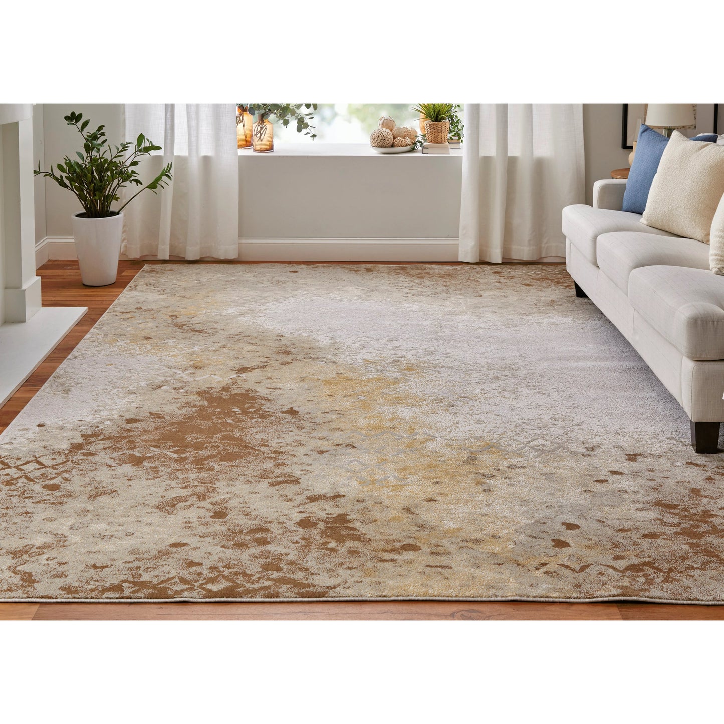 009 SI-2158668,SI-2158669,SI-2158670,SI-2158671,SI-2158672,SI-2158673 | Lifestyle | Waldor Rug - 73539NCF by Feizy in brown, tan, ivory. Made from polypropylene, polyester in a unique style.