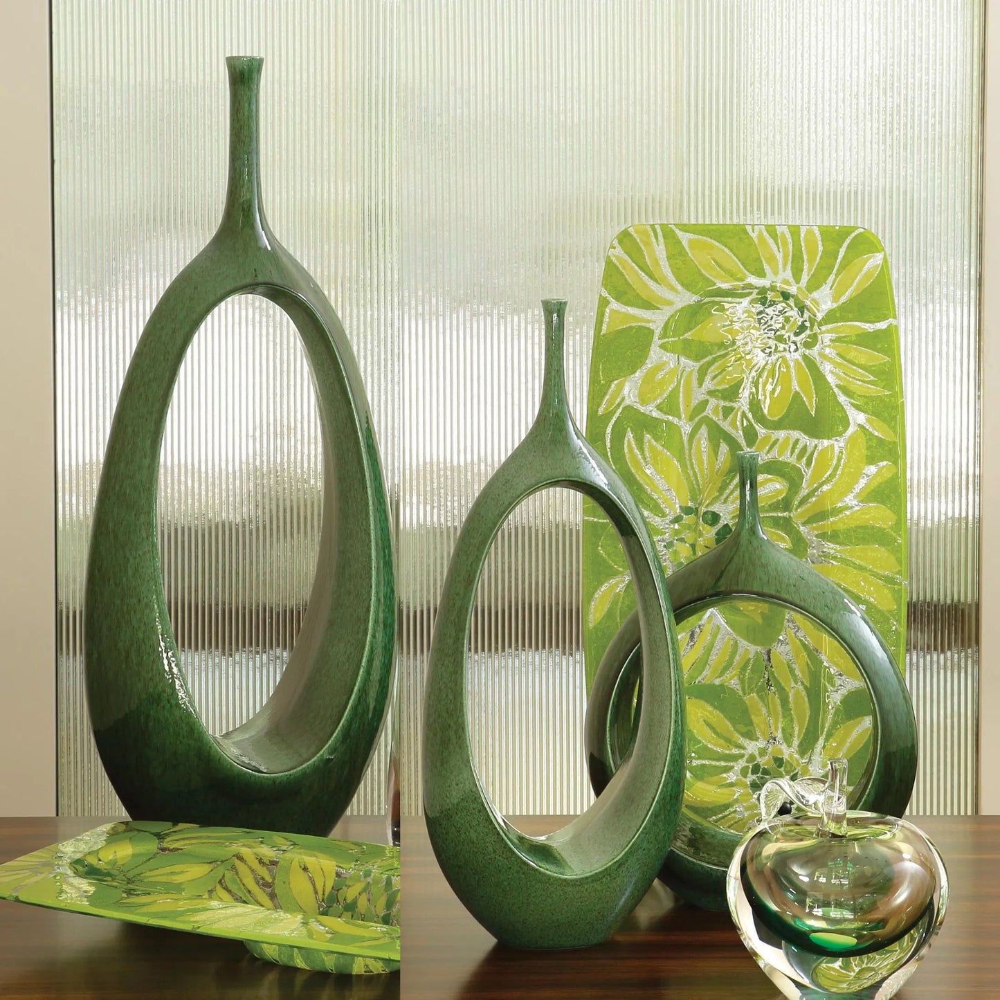 004 SR-701760 | Lifestyle | Open Ring Vase by Global Views. Made from ceramic in a eclectic & global style.