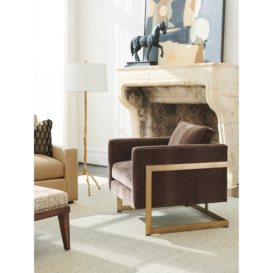 Wintrop Chair by Lexington in brass. Made from unique in a transitional style.