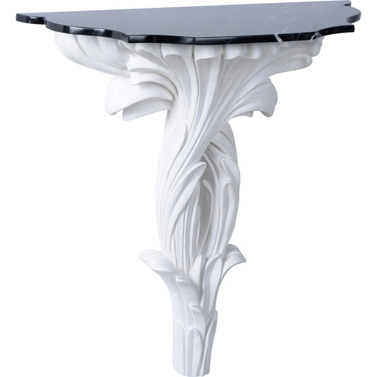 001 SI-2104772 | Primary Silo | Roche Console by Wildwood in white, natural black. Made from wood/marble in a traditional style.