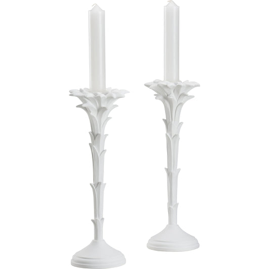 001 SI-2104777 | Primary Silo | Roche Candlestick (Set of 2) by Wildwood in white. Made from composite in a traditional style.