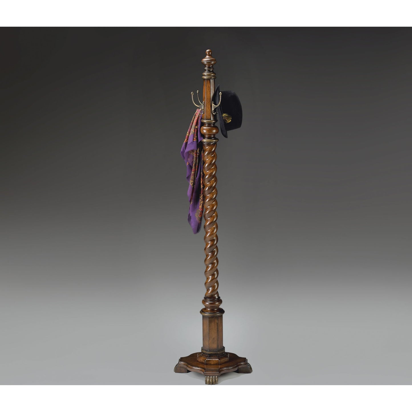 003 O-BUTLER-1937024 | Additional Silo | Joshua Costumer by Butler Specialty Company in dark brown and plantation cherry. Made from rubberwood solids, cherry veneer in a traditional style.