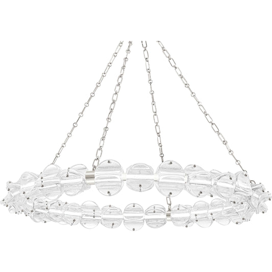 Lindley Chandelier by Hudson Valley. Made from brass in a transitional style.