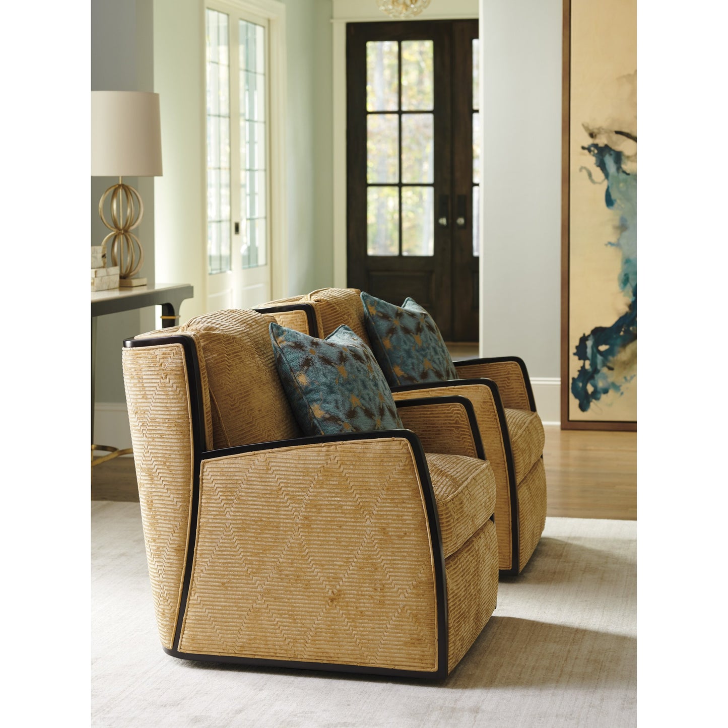 003 SI-1770800 | Lifestyle | Delancey Swivel Chair by Lexington. Made from unique in a transitional style.