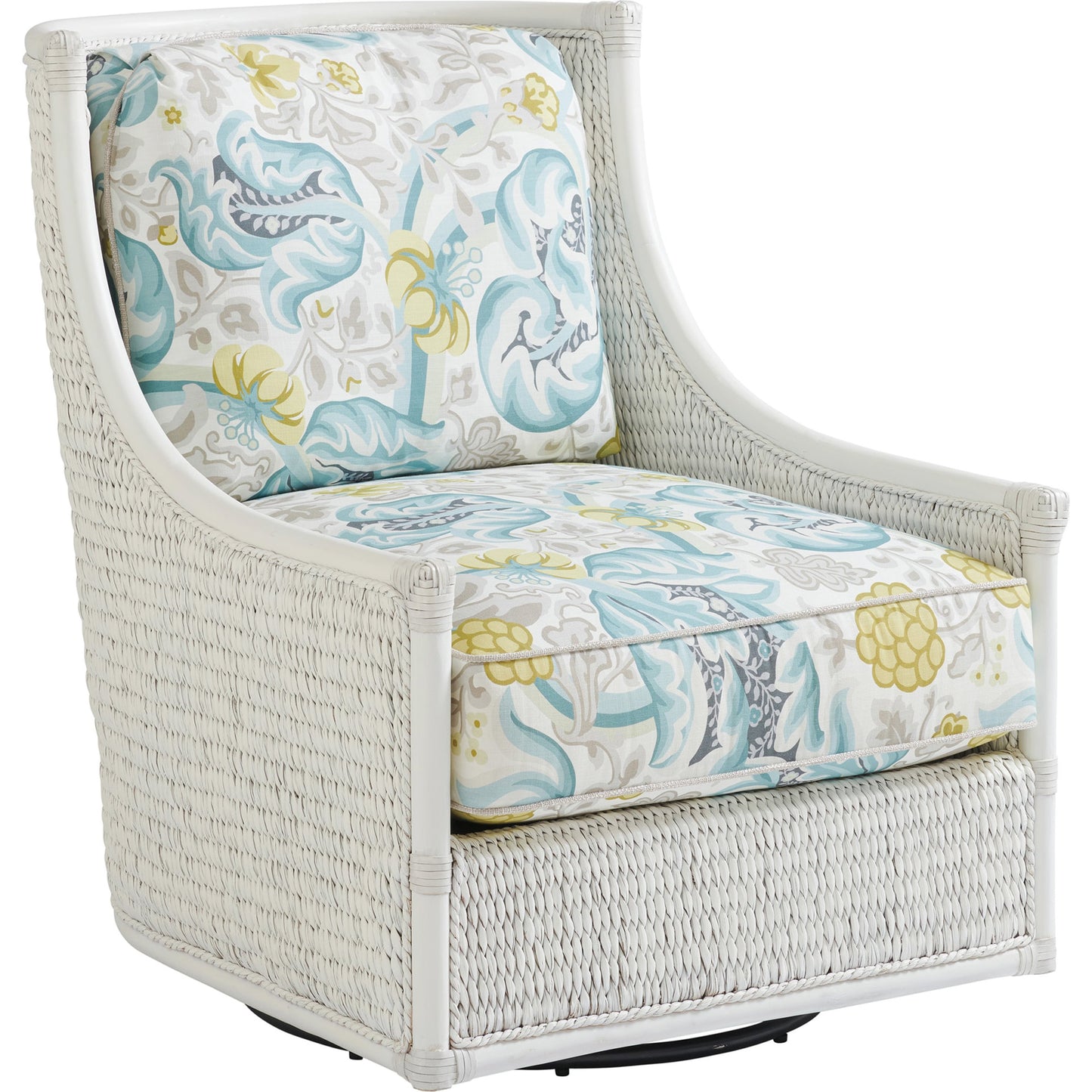 001 SR-836352 | Additional Silo | Preston Swivel Chair by Tommy Bahama Home in caribbean sands. Made from unique in a coastal style.