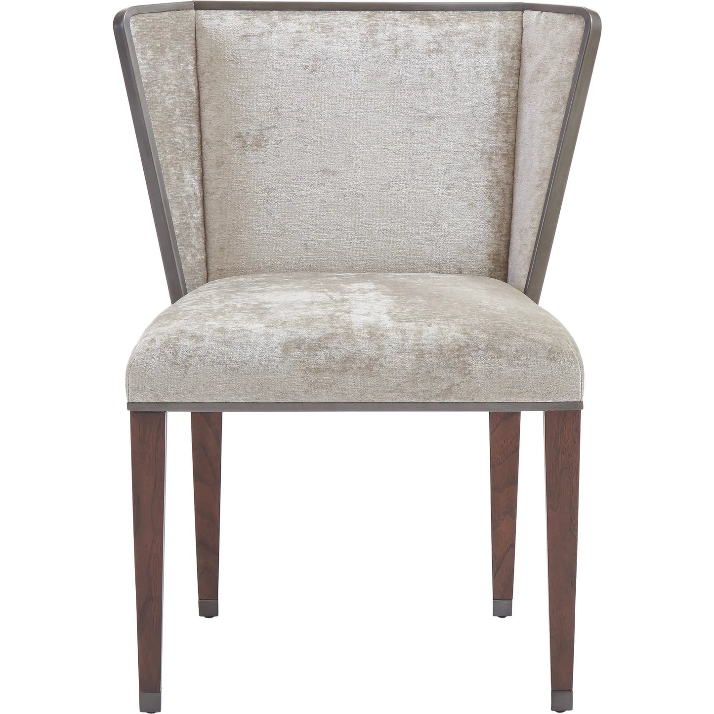 009 SR-700749 | Additional Silo | Argento Chair by Global Views in pewter. Made from acacia, beech, raffia, steel, velvet in a transitional style.