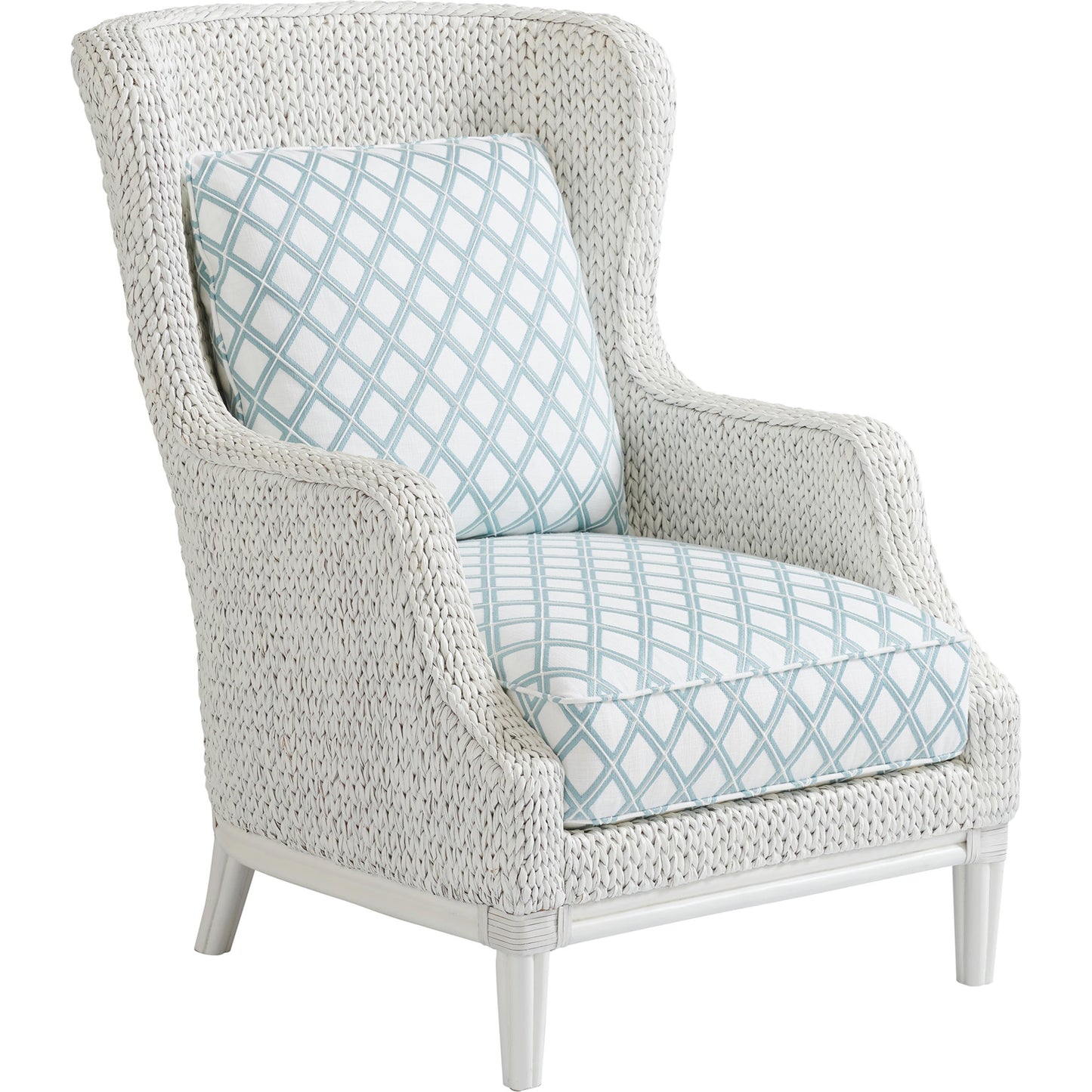 001 SR-836547 | Additional Silo | Vero Wing Chair by Tommy Bahama Home in blue mist and caribbean sands. Made from unique in a coastal style.